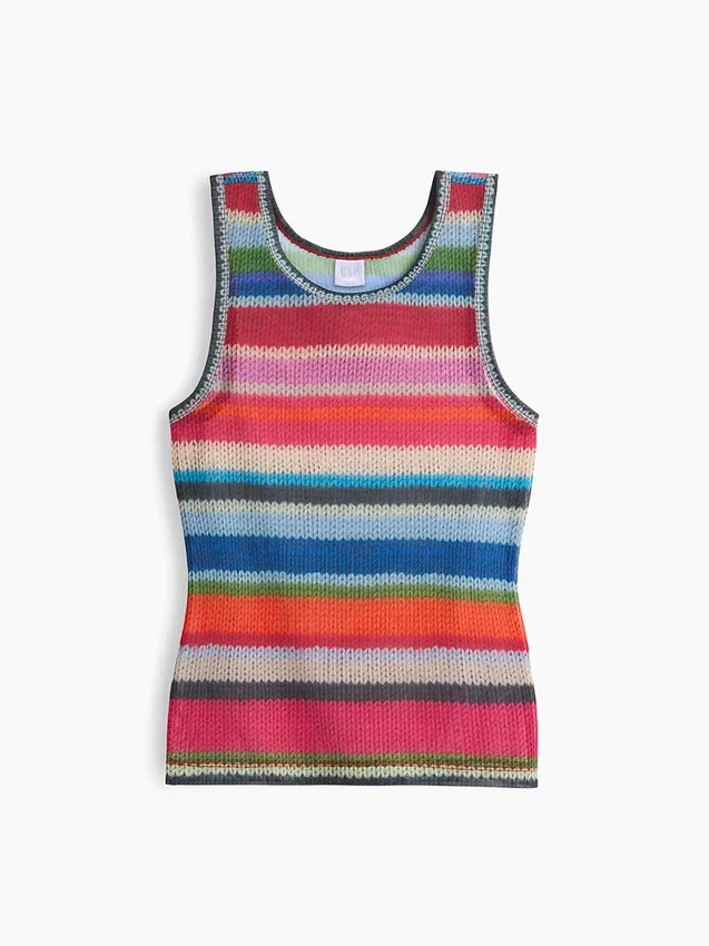 Gapstudio „Happy Stripe“ – Transparentes Tanktop