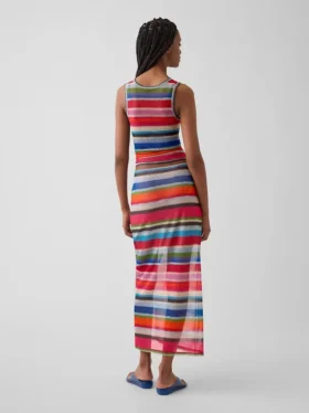 Gapstudio Maxirock aus transparentem Stoff mit „Happy Stripe“-Muster