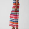 Gapstudio Maxirock aus transparentem Stoff mit „Happy Stripe“-Muster