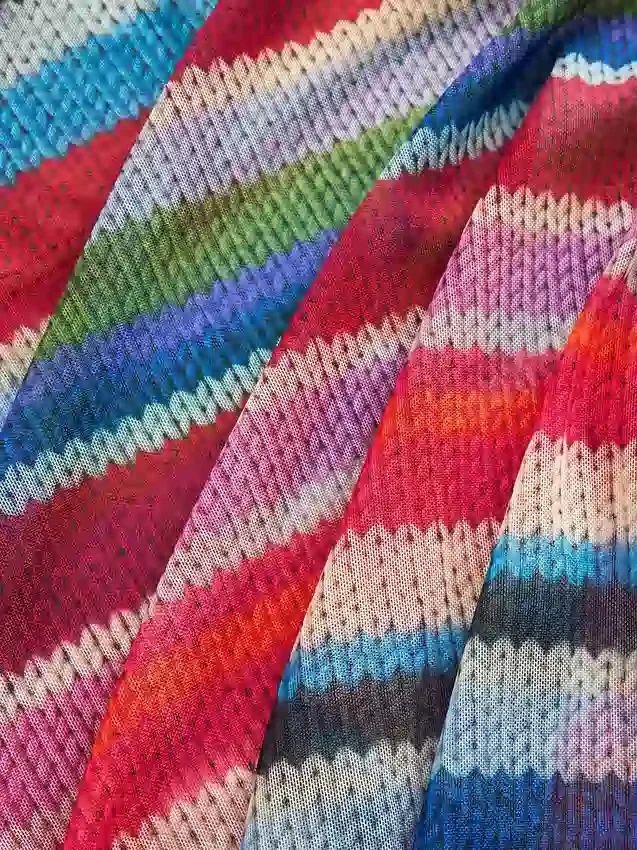 Gapstudio Maxirock aus transparentem Stoff mit „Happy Stripe“-Muster