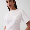 Gapstudio T-Shirt mit Rundhalsausschnitt und Tasche am Rücken