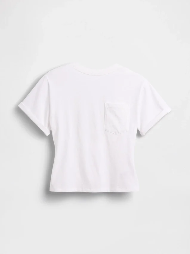 Gapstudio T-Shirt mit Rundhalsausschnitt und Tasche am Rücken