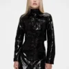 Gapstudio Vegane Lackleder-Crop-Jacke
