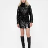Gapstudio Vegane Lackleder-Crop-Jacke