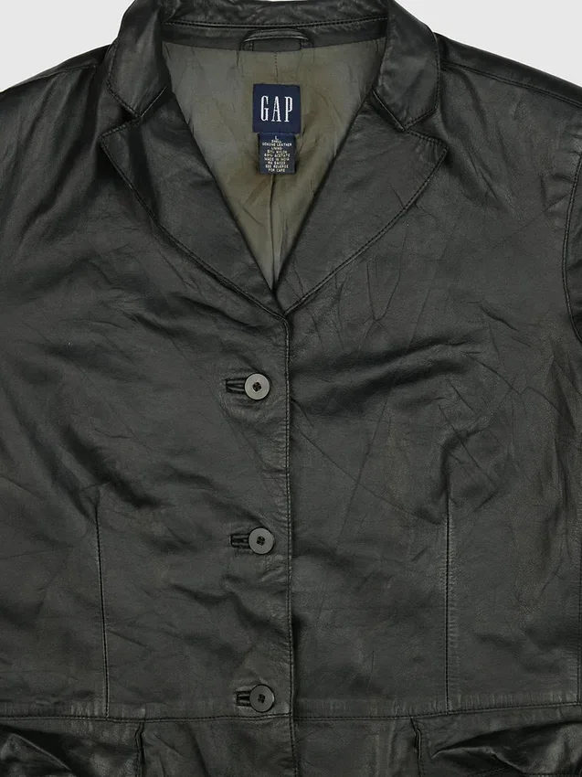 Gapvintage Damen-Lederjacke aus den 90ern – L