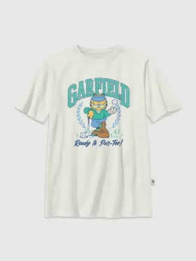 Garfield-Golf-T-Shirt mit Aufdruck für Kinder