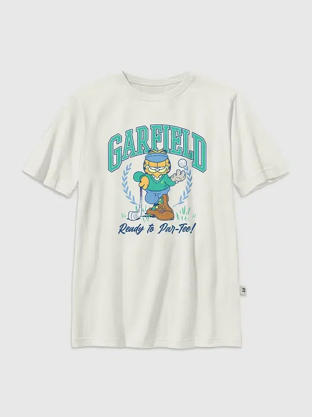 Garfield-Golf-T-Shirt mit Aufdruck für Kinder
