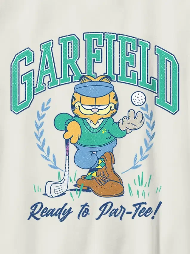 Garfield-Golf-T-Shirt mit Aufdruck für Kinder