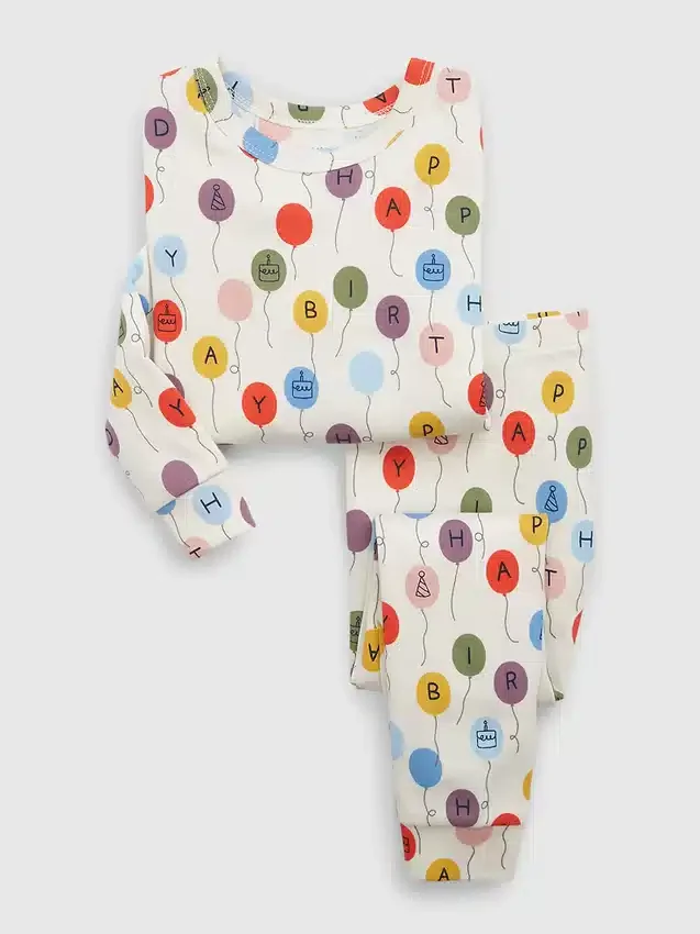 Geburtstags-Pyjama-Set aus Bio-Baumwolle für Baby & Kleinkind