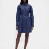 Gefaltetes Mini-Hemdkleid
