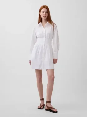 Gefaltetes Mini-Hemdkleid
