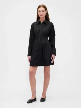 Gefaltetes Mini-Hemdkleid