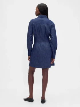 Gefaltetes Mini-Hemdkleid