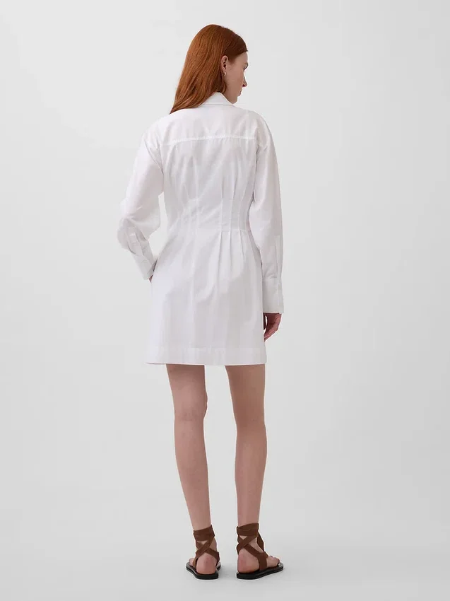Gefaltetes Mini-Hemdkleid