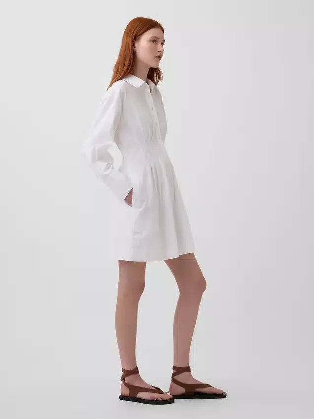 Gefaltetes Mini-Hemdkleid