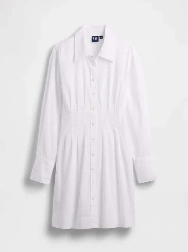 Gefaltetes Mini-Hemdkleid