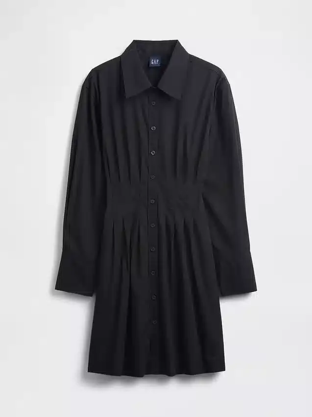 Gefaltetes Mini-Hemdkleid