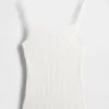 Gekürztes Tanktop aus geripptem Pullover