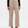 Gerad geschnittene Knöchelhose aus Twill mit hoher Leibhöhe