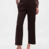 Gerad geschnittene Knöchelhose aus Twill mit hoher Leibhöhe