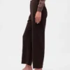 Gerad geschnittene Knöchelhose aus Twill mit hoher Leibhöhe