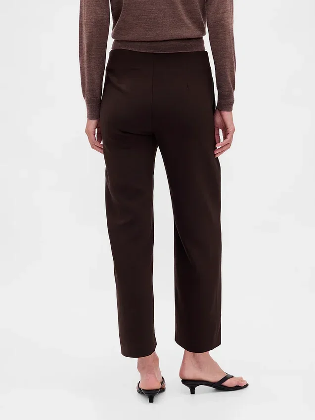 Gerad geschnittene Knöchelhose aus Twill mit hoher Leibhöhe