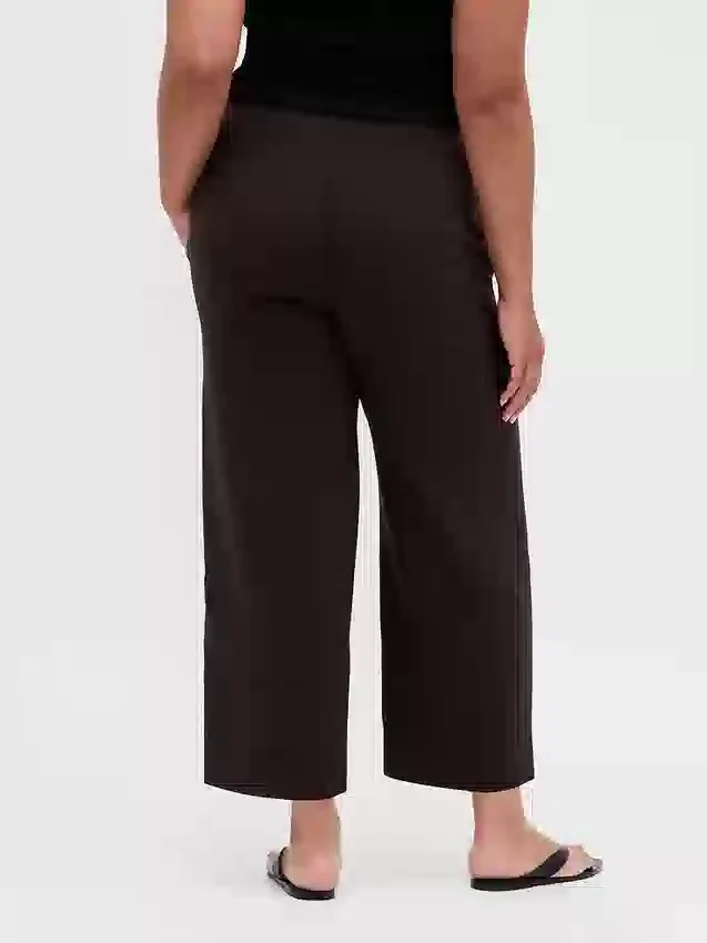 Gerad geschnittene Knöchelhose aus Twill mit hoher Leibhöhe