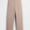 Gerad geschnittene Knöchelhose aus Twill mit hoher Leibhöhe