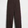 Gerad geschnittene Knöchelhose aus Twill mit hoher Leibhöhe