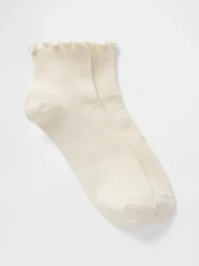 Gerippte Rüschen-Socken