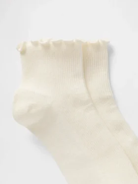 Gerippte Rüschen-Socken