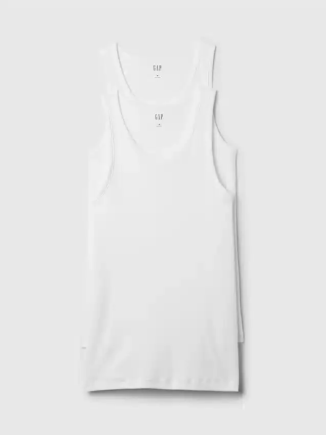 Geripptes Tanktop (2er-Pack)
