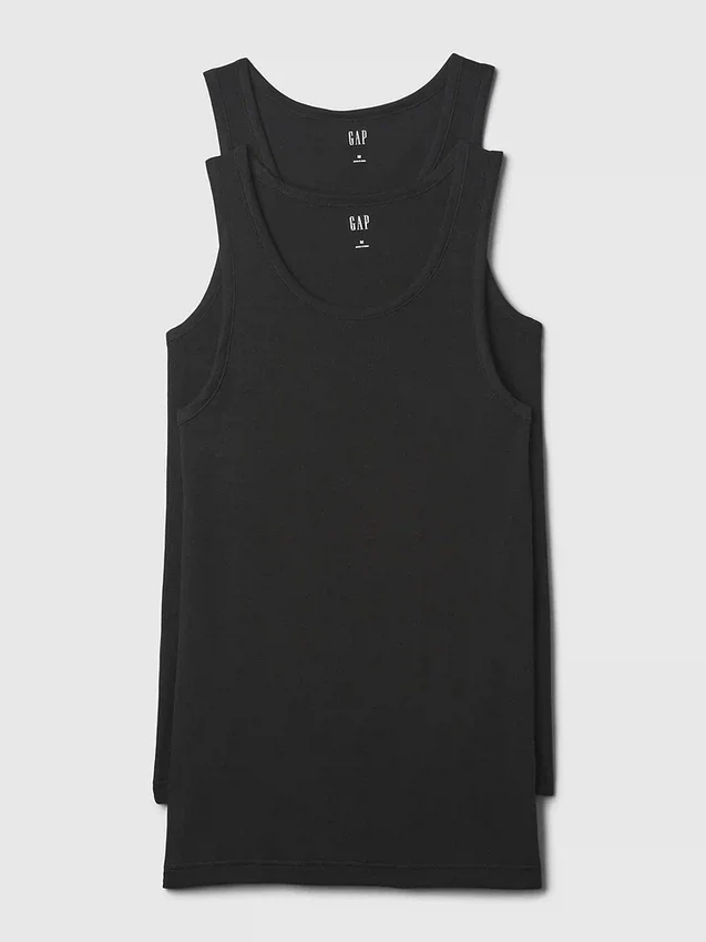Geripptes Tanktop (2er-Pack)