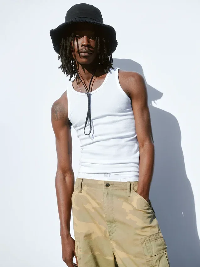 Geripptes Tanktop (2er-Pack)