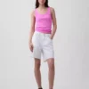Geripptes Tanktop mit U-Ausschnitt