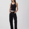 Geripptes Tanktop mit U-Ausschnitt