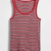 Geripptes Tanktop mit U-Ausschnitt