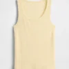 Geripptes Tanktop mit U-Ausschnitt
