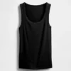 Geripptes Tanktop mit U-Ausschnitt