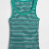 Geripptes Tanktop mit U-Ausschnitt