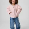 Gesteppte Jacke mit Blumenstickerei für Baby & Kleinkind
