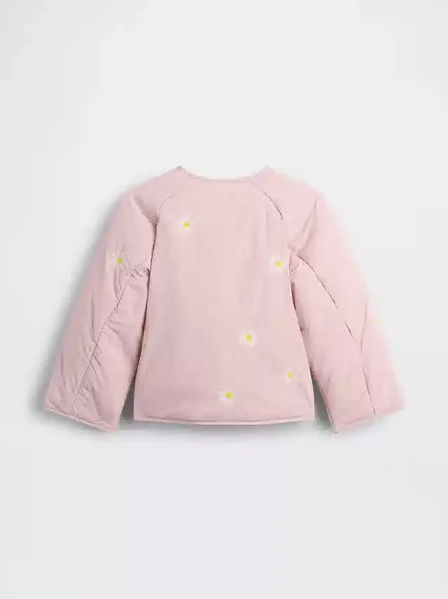 Gesteppte Jacke mit Blumenstickerei für Baby & Kleinkind