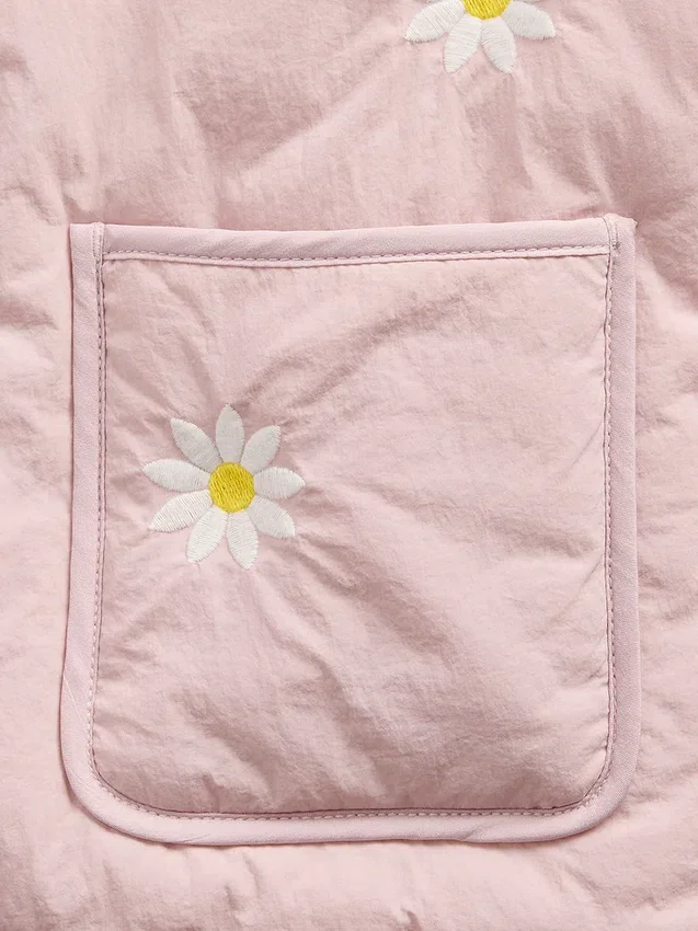 Gesteppte Jacke mit Blumenstickerei für Baby & Kleinkind