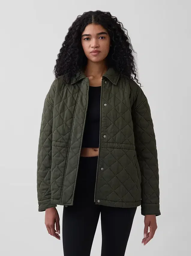 Gesteppte, taillierte Feldjacke