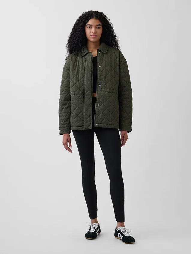 Gesteppte, taillierte Feldjacke
