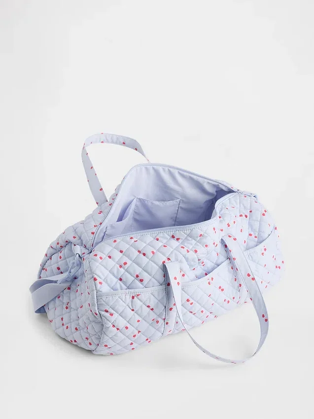 Gesteppte Wochenendtasche für Kinder mit Print