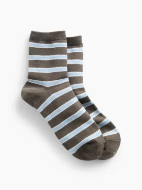 Gestreifte Half-Crew-Socken