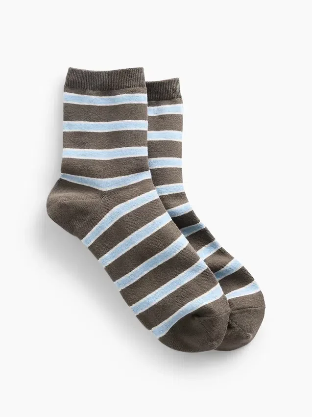 Gestreifte Half-Crew-Socken