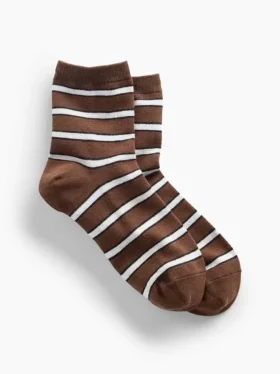 Gestreifte Half-Crew-Socken