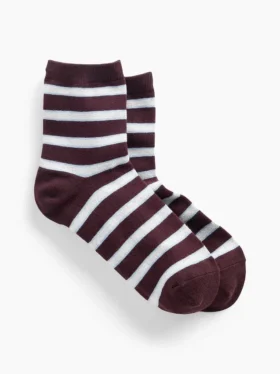 Gestreifte Half-Crew-Socken